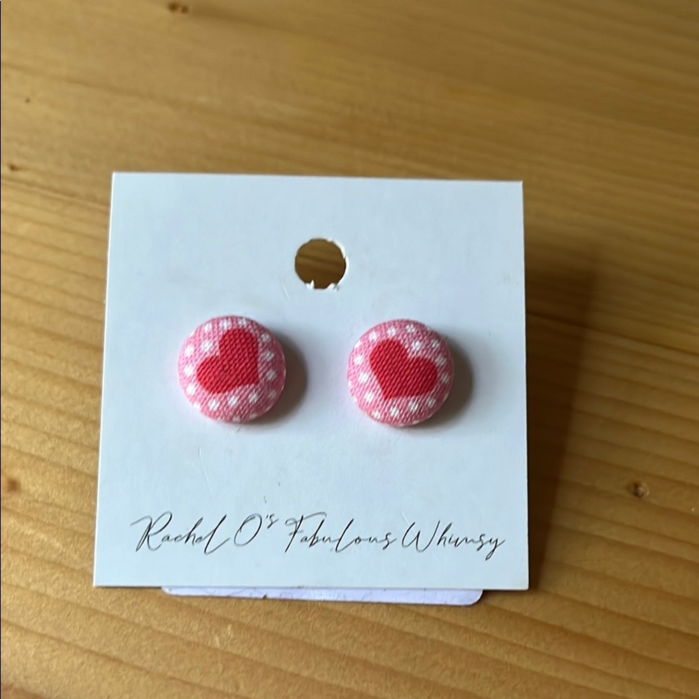 Rachel O' Pink Heart Earrings